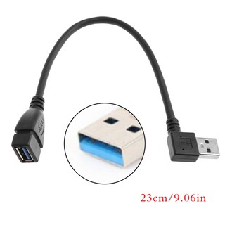 อะแดปเตอร์สายเคเบิลขยาย USB 3.0 A มุมซ้าย ขวา 90 องศา ตัวผู้และตัวเมีย