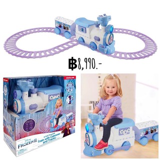 รถแบตเตอรี่สำหรับเด็กของแท้จากอเมริกา ยี่ห้อ Disney frozen II 6 volt train track Caboose with track