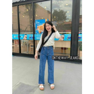 OTW👖กางเกงยีนส์เอวสูงปรี๊ดสีโนว์กระดุม2เม็ดกระเป๋าแตงโมเก็บทรงสะโพกสวยมากควรมีติดตู้นะคะ