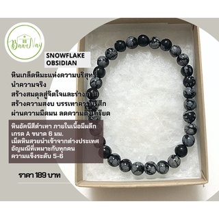 หินสโนว์เฟล็ก ออบซิเดียน (Snowflake Obsidian)