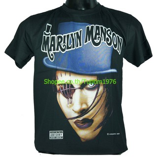 เสื้อยืดโอเวอร์ไซส์เสื้อวง Marilyn Manson เสื้อวงดนตรีต่างประเทศ เสื้อวินเทจ มาริลีน แมนสัน MMS33S-3XL