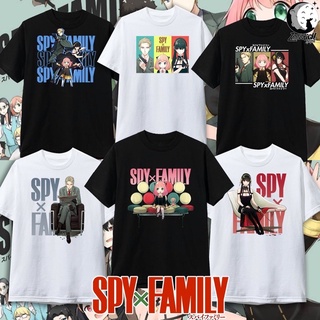 คอลูกเรือเสื้อยืดคอกลมเสื้อยืด Spy x Family Anime เสื้อยืดแอนิเมะ ผู้ใหญ่ และ เด็กผ้าฝ้ายแท้