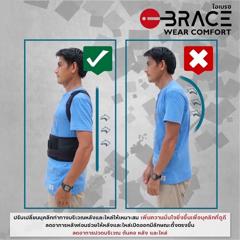 ibrace-back-support-รุ่น-posture-lock-ไอเบรซ-โพสเจอร์-ล้อค-posture-corrector-adjustable-อุปกรณ์พยุงไหล่และหลัง