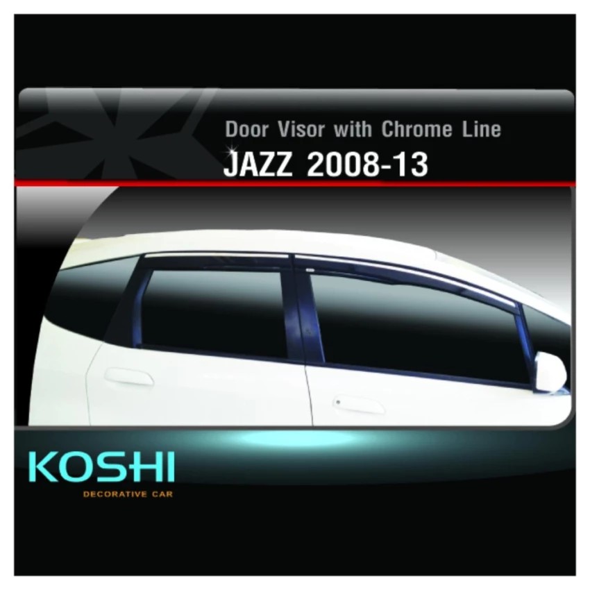 กันสาด-คิ้วโครเมี่ยม-honda-jazz-ปี-2008-2013