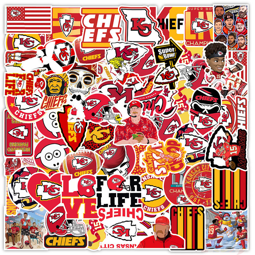 Kansas City Chiefs - NFL Rugby Team สติ๊กเกอร์ 50Pcs/Set DIY Fashion ...