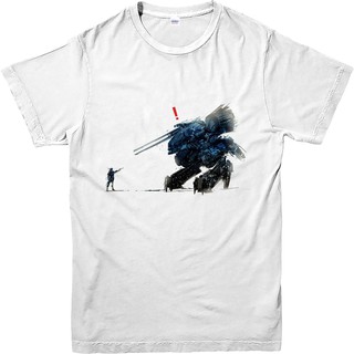 เสื้อยืดสีขาวเสื้อยืดผู้ชาย 1 T Metal Gear Solid Snake Vs The RobotS-4XL