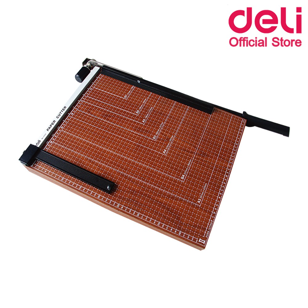 Deli 8002 Lever Paper Trimmer แท่นไม้ตัดกระดาษ ขนาด A3 (460×380mm) แท่น ...