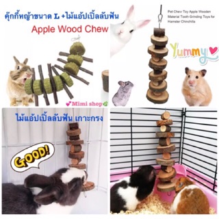 ภาพหน้าปกสินค้า❤️คุ๊กกี้หญ้า พร้อมไม้แอ้ปเปิ้ลแท้ 💯% ของสัตว์ฟันแทะ 🐹🐰 ป้องกันปัญหาฟันยาว 🔆 ซึ่งคุณอาจชอบสินค้านี้