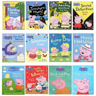 Peppa Pig Activity &amp; Sticker Book หนังสือแบบฝึกหัดและสติ๊กเกอร์ 16 เล่ม