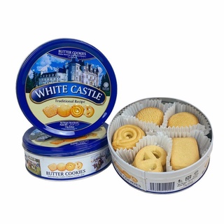 คุกกี้พระราชวังWhite Castle Butter Cookies คุกกี้กระป๋องเหล็ก ขนาด 114 กรัม