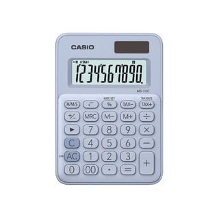 สินค้า Casio Calculator เครื่องคิดเลขตั้งโต๊ะ รุ่น MS-7UC-LB สีฟ้า