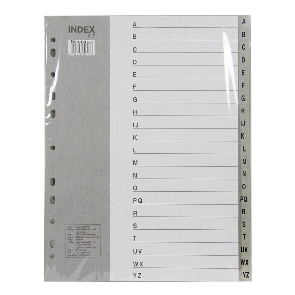 ชุดดัชนี-index-แบบมีตัวอักษร-a-z-ที่ตัวดัชนี-bennon-ix900