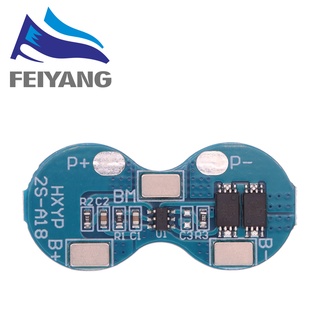 ภาพขนาดย่อของสินค้าบอร์ดป้องกันที่ชาร์จแบตเตอรี่ลิเธียม 2S Li-ion 18650 7.4V 4A 2 Series BMS