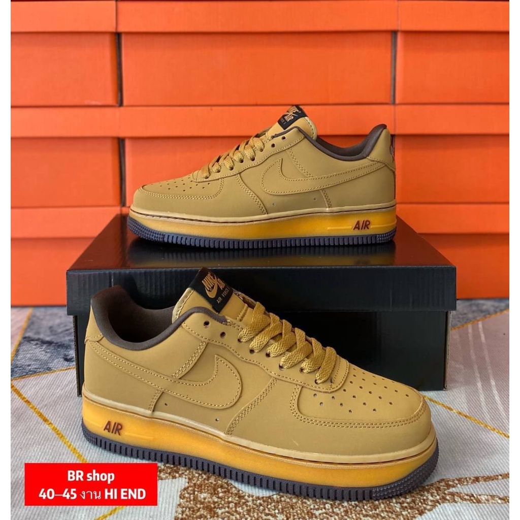 รองเท้า-nike-af1-รองเท้าหนังลำลองแฟชั่นสีน้ำตาล-1-1