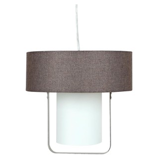 Bouquet lamp PENDANT LAMP CARINI 203272 FABRIC/METAL MODERN DARK BROWN/WHITE 1-LIGHT Interior lamp Light bulb โคมไฟช่อ ไ