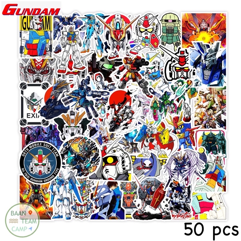 สติ๊กเกอร์-gundum-184-กันดั้ม-50ชิ้น-gundum-กันดัม-หุ่น-หุ่นยนต์-การ์ตูน-อนิเมะ-กันพลา-โมเดล-กัน-ดั้ม-gun-dum-สติ้กเกอร์