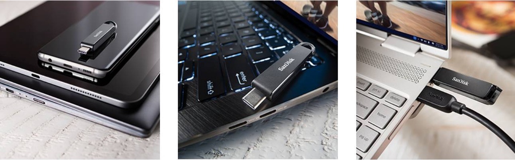 มุมมองเพิ่มเติมเกี่ยวกับ SanDisk Ultra USB Type-C Flash Drive 128GB (SDCZ460-128G-G46)