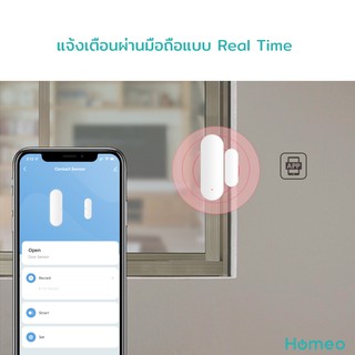 ภาพขนาดย่อของภาพหน้าปกสินค้าTuya Wifi Door Window Sensor เซนเซอร์ประตูหน้าต่างแบบ Wifi จากร้าน homeo.thailand บน Shopee