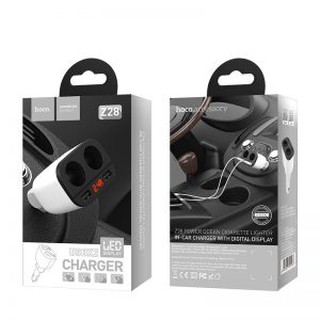 ชาร์รถยนต์  HOCO Z28 Power ocean Car charger  digital display 3.1A