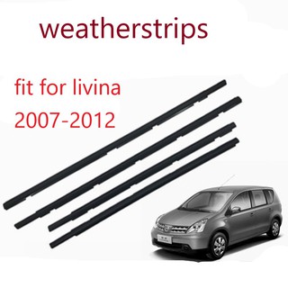 แถบพลาสติกซีลหน้าต่างรถยนต์ สําหรับ Nissan livina 2007 2008 2009 2010 2011 2012