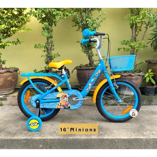 ภาพขนาดย่อของภาพหน้าปกสินค้าส่งฟรี+ของแถม *LA BICYCLE* จักรยานเด็ก 16 นิ้ว มินเนียน Minions ลิขสิทธิ์แท้ จักรยานเด็กมินเนียน จักรยานมินเนียน จากร้าน mercigrazieshops บน Shopee