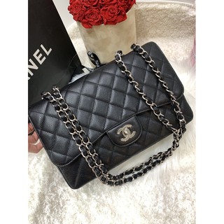 Like New Chanel Classic Jumbo Caviar Holo13