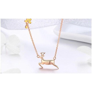 ✿PreOrder✿ 100% 925 Sterling Silver Necklace สร้อยคอ กวาง โรสโกลด์ สร้อย Moose ❤ส่งฟรี KERRY❤