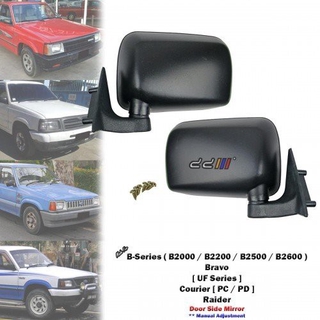 กระจกมองข้างประตูรถยนต์ แบบแมนนวล สําหรับ Mazda Bravo B2200 B2500 B2600 UF 1986-1998 Ford Courier 1986-1998 1 ชิ้น 1 คู่