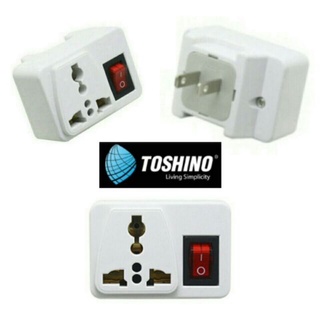 สินค้า ปลั๊กแปลง Toshino  เต้ารับนานาชาติ มีสวิทช์ปิดเปิด รุ่น CO-6S