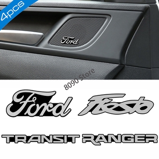 สติกเกอร์โลโก้รถยนต์ อัลลอย ขนาดเล็ก 4 ชิ้น ต่อชุด สําหรับ Ford Fiesta Ranger Transit Focus