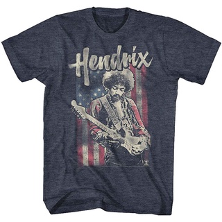 เสื้อยืดโอเวอร์ไซส์เสื้อยืด พิมพ์ลายธงชาติอเมริกา Jimi Hendrix 1960s Psychedelic Music IconS-3XL