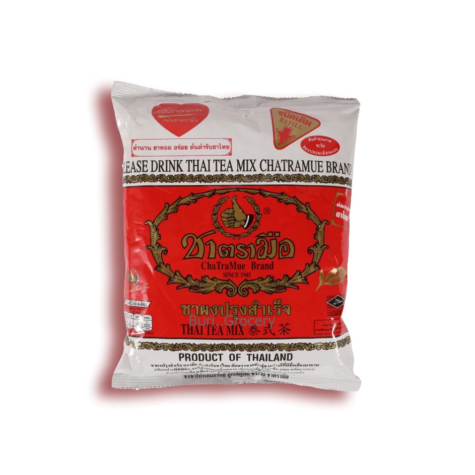 ตรามือ ชาผงปรุงสำเร็จ ฉลากแดง ชนิดถุง CHATRAMUE Red Tea Powder Vanilla ...