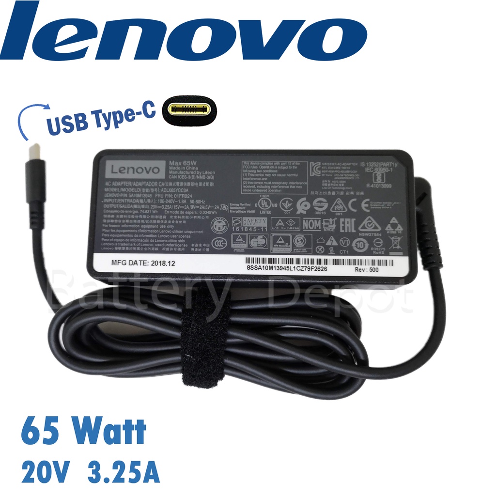 lenovo-adapter-thinkpad-l490-t480-t490-x280-thinkpad-x13-yoga-920-13ikb-thinkbook-14-iml-65w-type-c-สายชาร์จ-lenovo