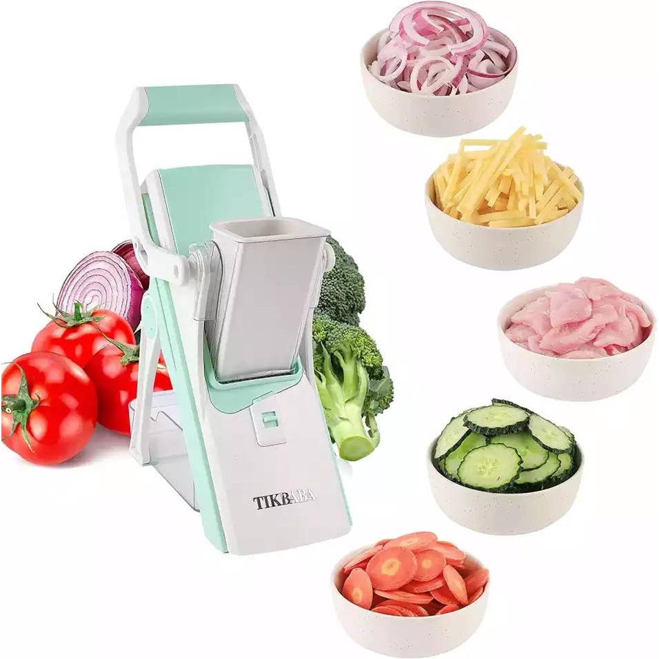 เครื่องหั่นผัก-5in1-multifunctional-manual-slicerใบมีด5แบบ-เครื่องหั่นเนื้อ-เครื่องสไลด์ผัก-หั่นบาง-หั่นกลม-หั่นยาว