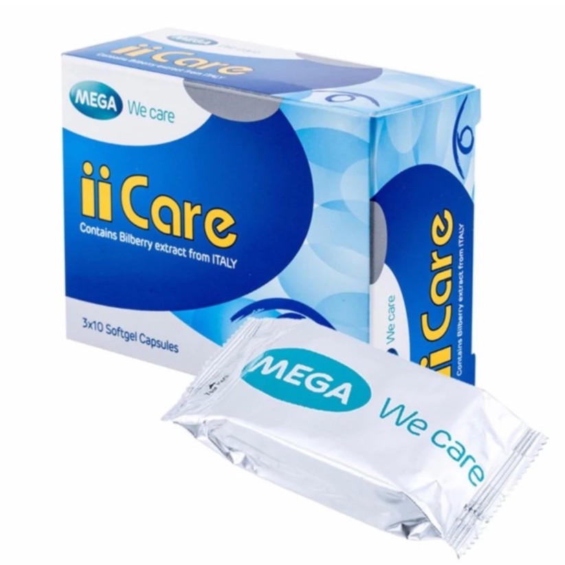 ภาพสินค้าMega We Care ii Care ii-Care เมก้า วีแคร์ วิตามิน บำรุงสายตา ขนาด 30 แคปซูล สูตรธรรมดา 10508 / สูตร DAILY 20011 จากร้าน medicalhub115 บน Shopee ภาพที่ 1