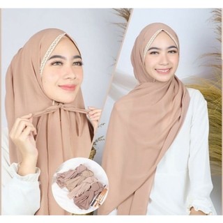 (จ่ายเงินปลายทาง) Pashmina ลูกไม้ NANA BERGO HIJAB พรีเมี่ยมทันที