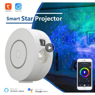 ราคาSmart home Tuya Smart Star wireless projector Beautiful and colorful home projector that can be controlled by mobile phone APP โปรเจคเตอร์ไร้สายมีไฟ Led หลากสีสันควบคุมด้วยแอพ BEST