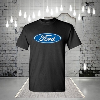 เสื้อยืดผ้าฝ้ายพิมพ์ลายขายดี Yuanl5 {พร้อมส่ง เสื้อยืดผ้าฝ้าย 100% พิมพ์ลายโลโก้ Ford Cars Trucks ทรงวงรี พลัสไซซ์ XS-4x