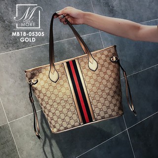 MB18-05305 กระเป๋าแฟชั่นนำเข้าทรง shopping bag พิมพ์ลายสไตล์แบรนด์ดัง