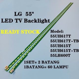 สินค้า แถบไฟแบ็คไลท์ทีวี LED สําหรับ LG 55 นิ้ว 55UH617T-TB 55UH617T 55UH615T-TB 55UH615TB 55LH600T 55UH617 55UH615 55LH600 1 ชุด