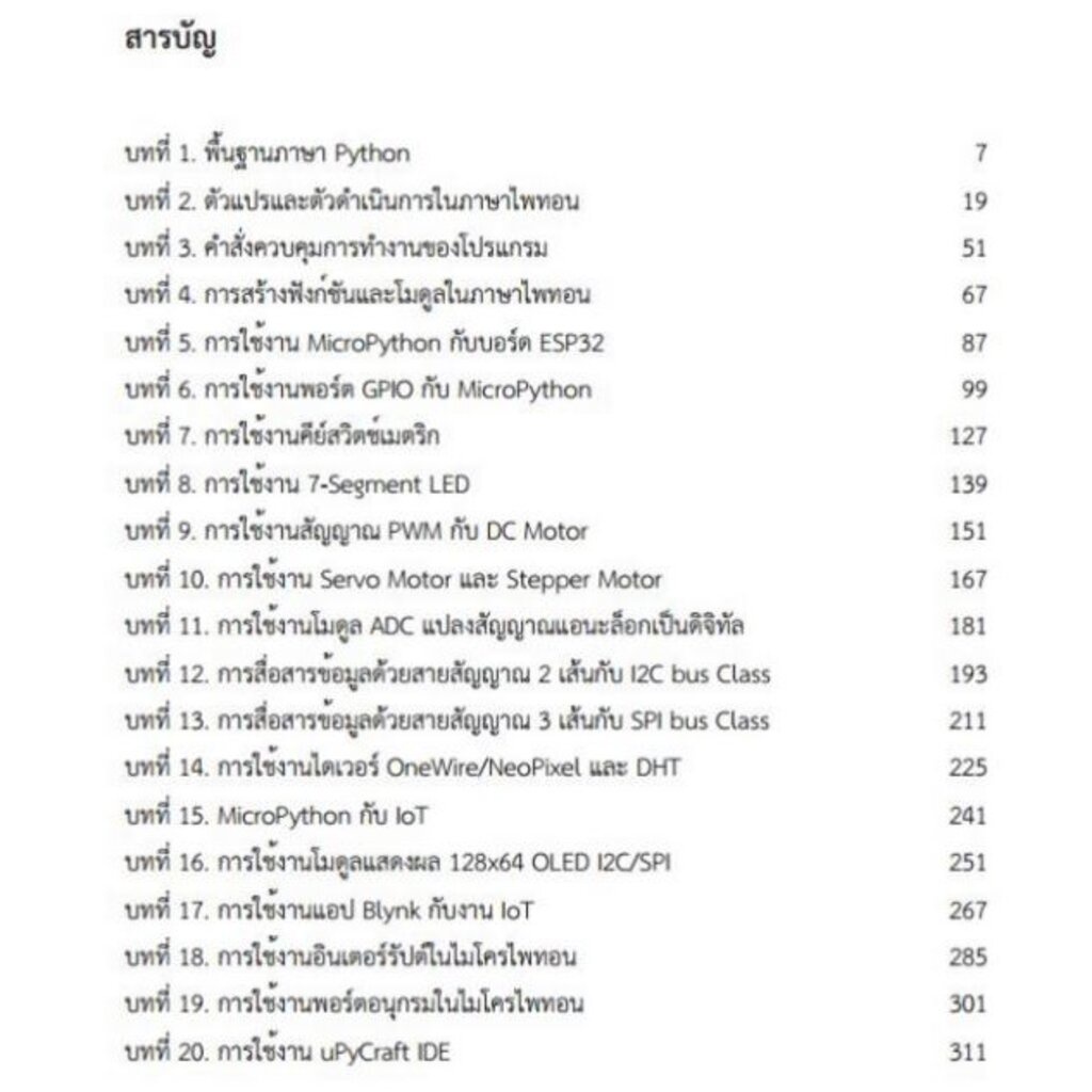 หนังสือคู่มือเขียนโปรแกรมภาษา-python-ใช้งาน-micropython-สําหรับ-esp32