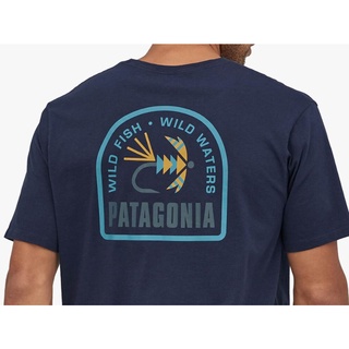 เสื้อยืดแขนสั้นผ้าฝ้ายพิมพ์ลาย Patagonia สําหรับผู้ชาย (Hot Sell)