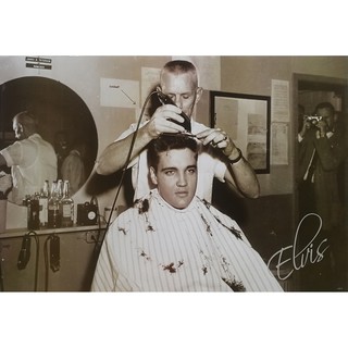 โปสเตอร์ รูปถ่าย ราชา ร็อก เอลวิส เพรสลีย์ Elvis Presley First Army Haircut (1958) POSTER 24”x35” Fort Chaffee Photo