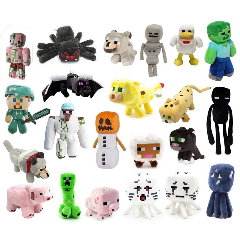 ตุ๊กตาของเล่น-ยัดนุ่น-เกม-minecraft-enderman-panada-wolf-zombie-spider-sketelon-steve-ของขวัญวันเกิด-สําหรับเด็ก