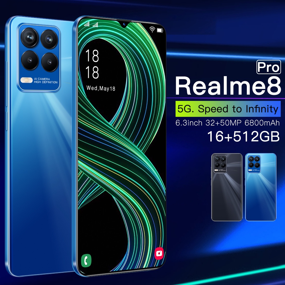 ภาพหน้าปกสินค้าโทรศัพท์ Realme8 Pro โทรศัพท์มือถือ 16GB+512GB โทรศัพท์ถูกๆความจุสูง 6.7นิ้ว Android สมาร์ทโฟน จากร้าน f96nw4ffme บน Shopee