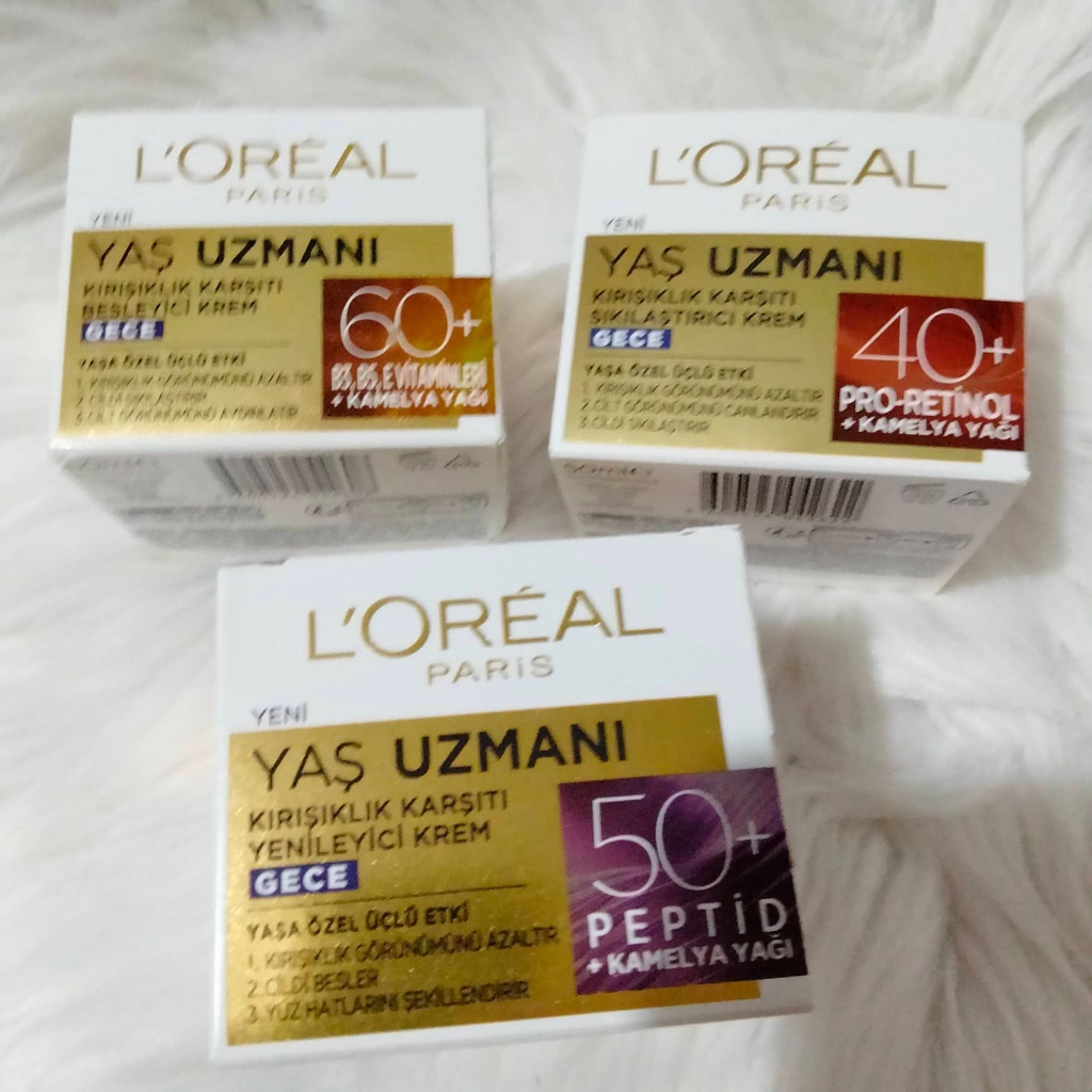 (พร้อมส่ง Night Cream) ลอรีอัล L'Oreal Paris ครีมสำหรับกลางคืน อายุ 40 ...