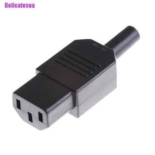 Delicatesea&gt; ซ็อกเก็ตปลั๊กตัวเมีย 3Pin 10A 250V Iec 320 C13 สีดํา