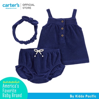 Carters Sleeveless+Pants+Handband 3Pc Navy L8 คาร์เตอร์เสื้อผ้าชุดเซท 3 ชิ้น