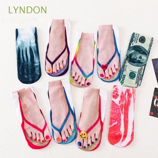 สินค้า Lyndon ถุงเท้าผ้าฝ้าย พิมพ์ลายดอลลาร์ สไตล์ฮาราจูกุ แฟชั่นฤดูใบไม้ร่วง สร้างสรรค์ สําหรับผู้หญิง
