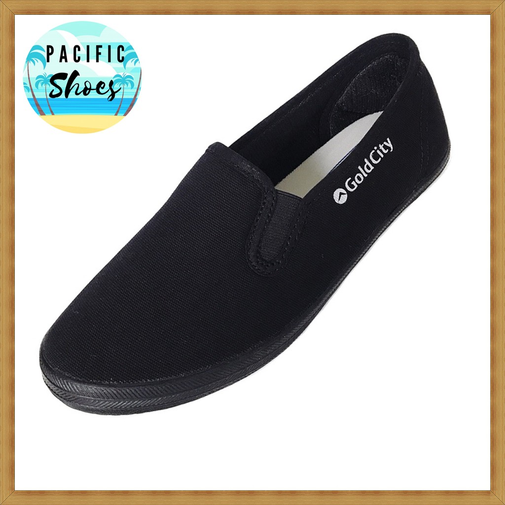 ภาพหน้าปกสินค้าGOLDCITY รองเท้าผ้าใบ SLIP ON สีดำ รุ่น CS002